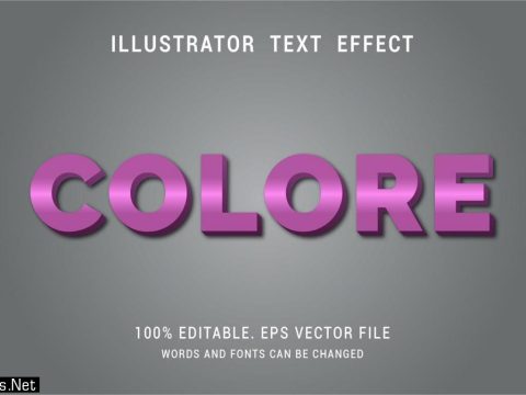 Purple Colore Text Effect