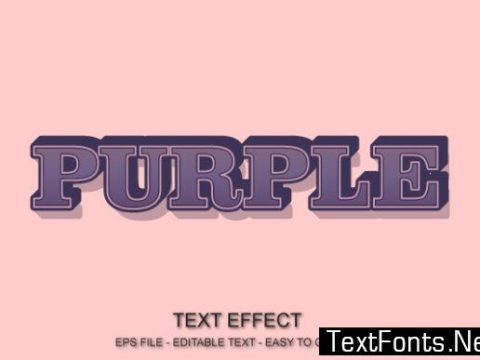 Purple Text Effect Style