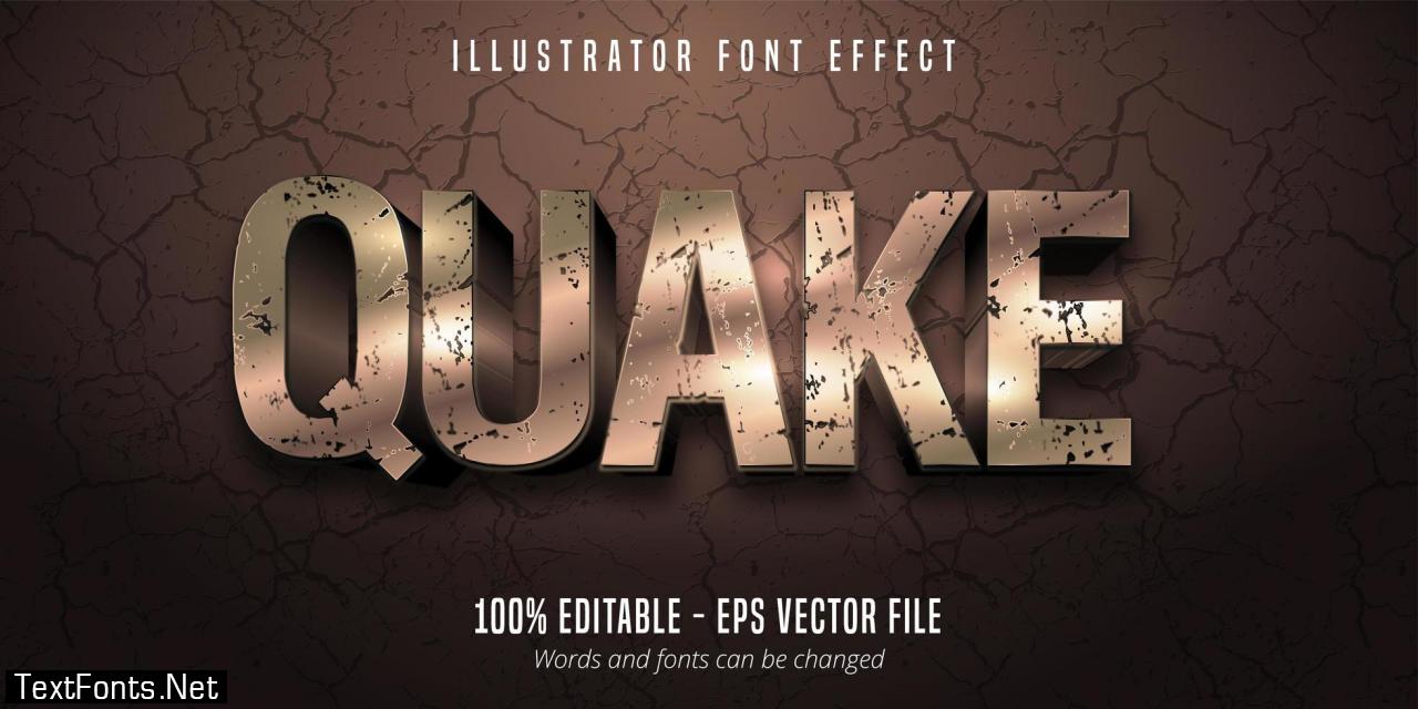 Quake 3D style editable font effect