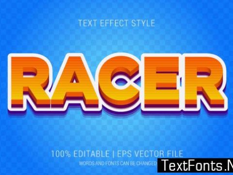 Racer Text Effect Style