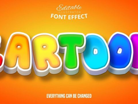 Rainbow Cartoon Text Effect