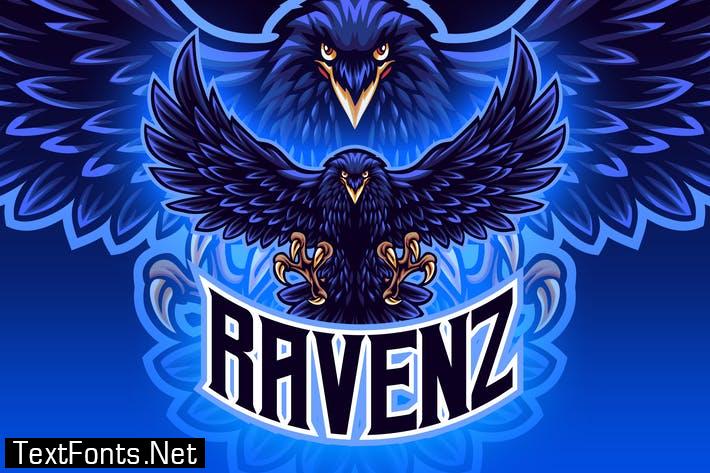 Raven Esport Mascot Logo Shlzr
