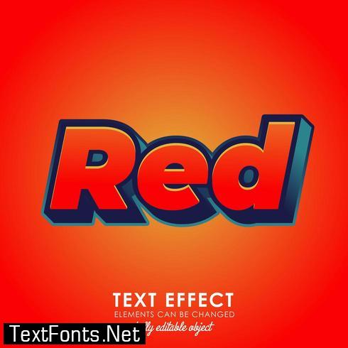 red 3d premium text effect