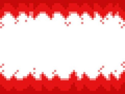 Red abstract pixel borders,frame with space for your text 625505