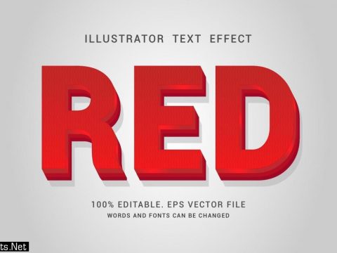 Red Bold Text Effect