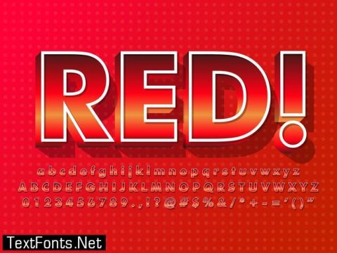 Red Font With Hot Effect