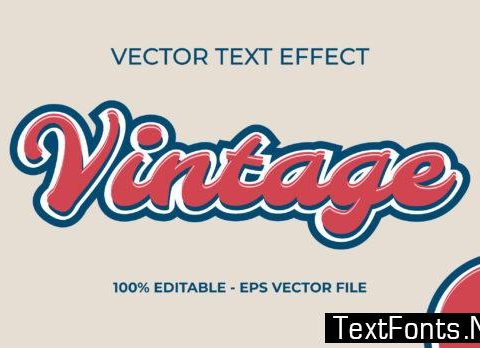 Red Vintage Text Effect