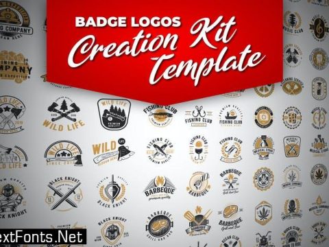 Retro Badge Logo Creation Kit