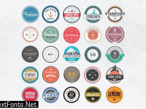 Retro Colorful Badges and Logos