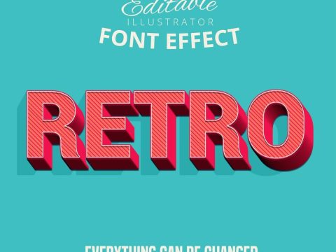 Retro diagonal striped text, editable text style