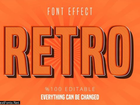 Retro pattern font effect 692465