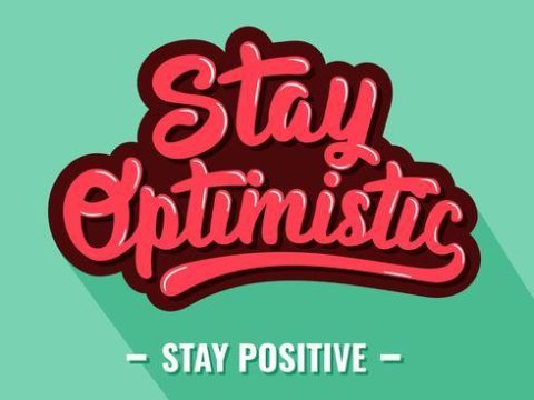 Retro Stay Optimistic Typography