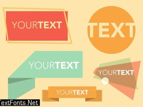 Retro Text Box Free Vectors