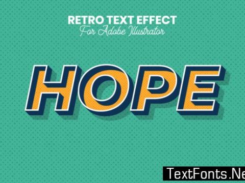 Retro Text Effect for Illustrator