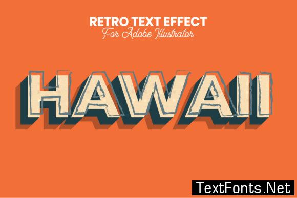 Retro Text Effect for Illustrator