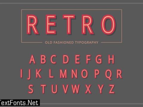 Retro Vintage Typography Set