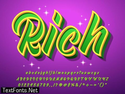 Rich Text Effect With Glitter Particle