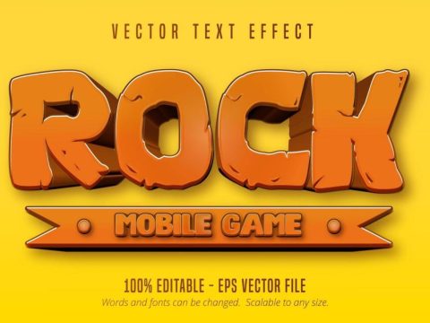 Rock mobile game text