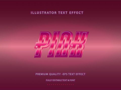 Rose Pink Metallic Text Effect