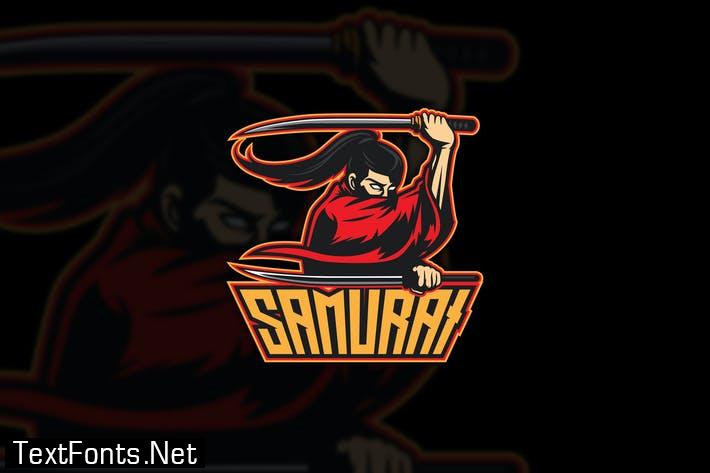 Samurai Sport Vector Logo Mascot