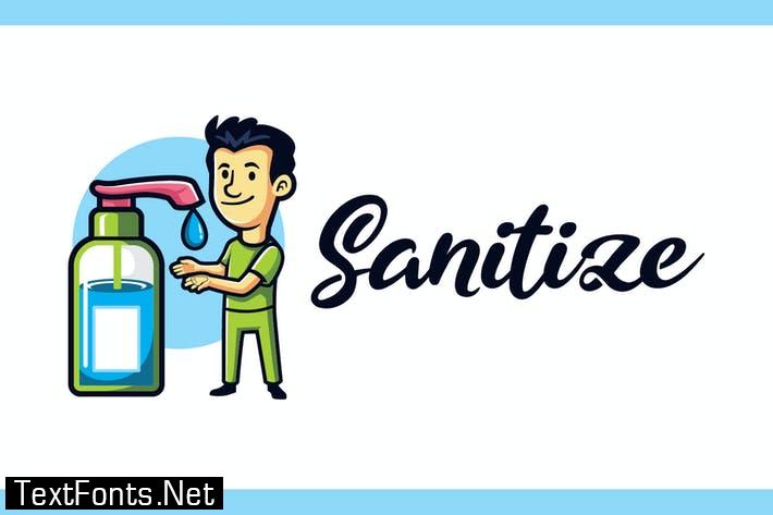 Sanitize - Medical and Healthcare Mascot Logo