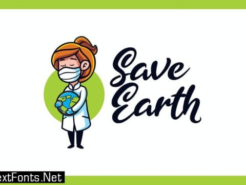 Save Earth - Medical and Healthcare Mascot Logo