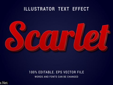 Scarlet Red Text Effect