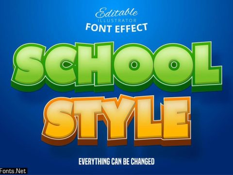 School Style Text Effect 932038