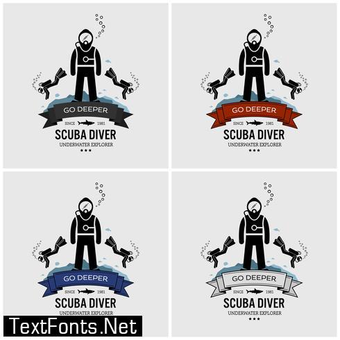 Scuba diving logo design. 342130