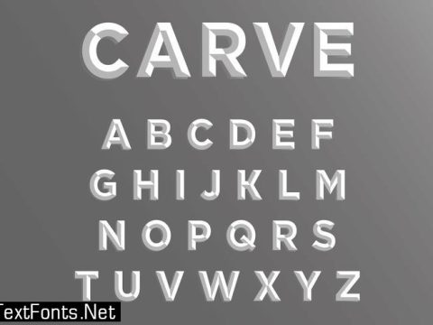 Set of Beveled Alphabet