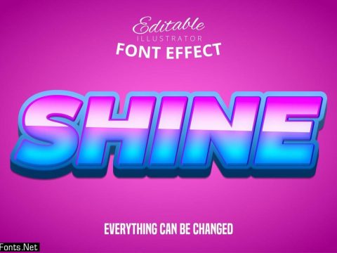 Shine Text, Editable Font Effect 830299