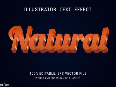 Shiny Orange Natural Text Effect Design