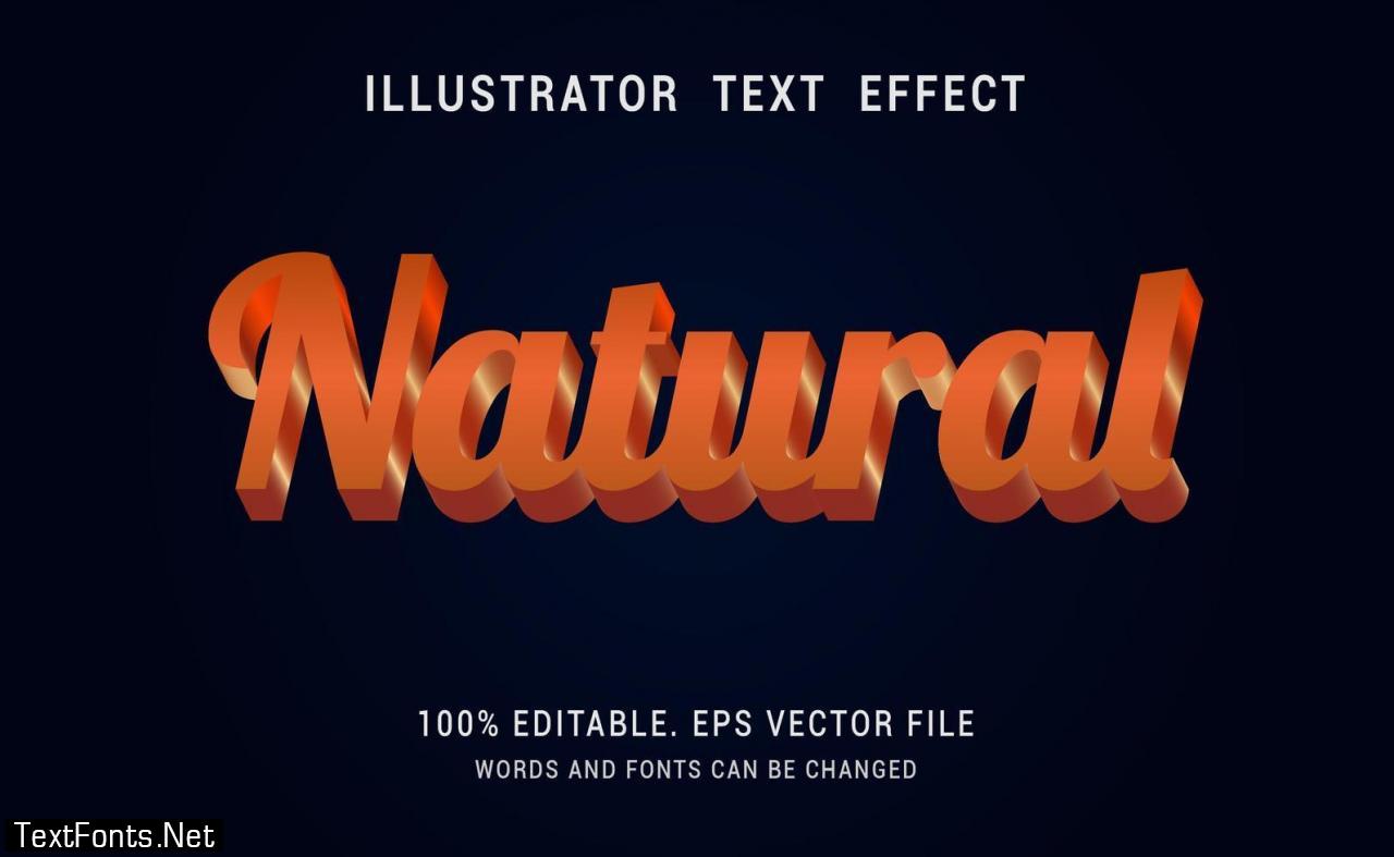 Shiny Orange Natural Text Effect Design