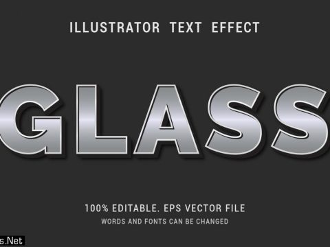 Shiny Silver and White Outline Bold Text Effect Design