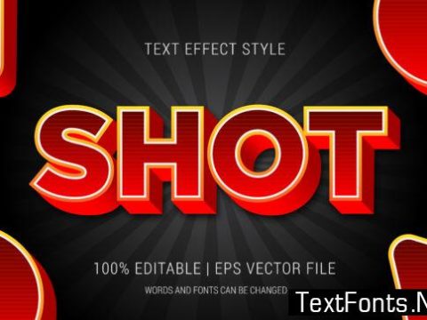 Shot Text Effect Style