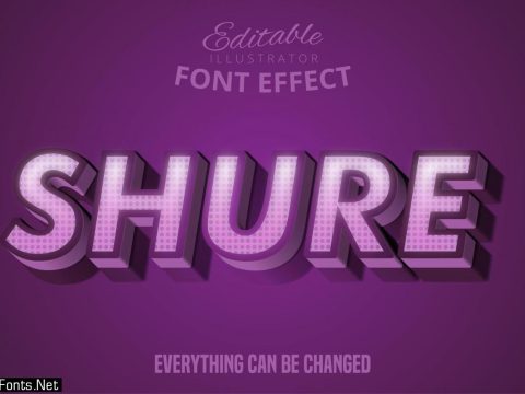 Shure Text Bold Purple Typeset