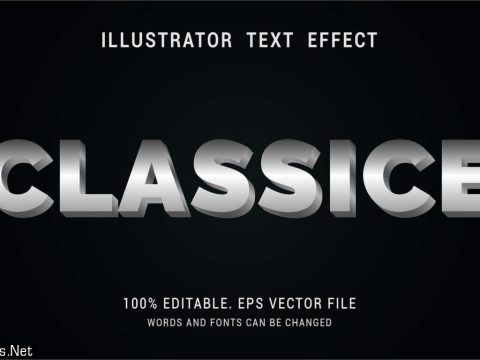 Silver Classic Text Effect