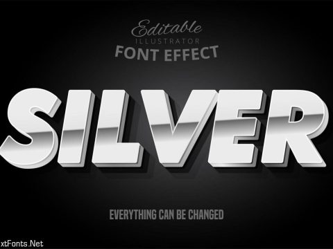 Silver font effect