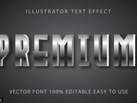 Silver Metallic Premium Text Effect