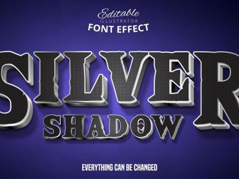 Silver Shadow Text Effect