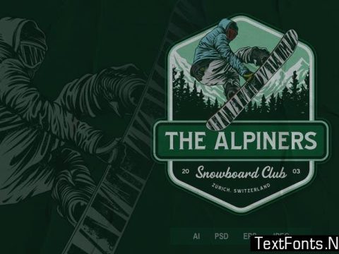 Snowboarding Badge Logo Volume 1 No.2 LQGURVS