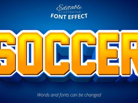 Soccer Sports Font Effect