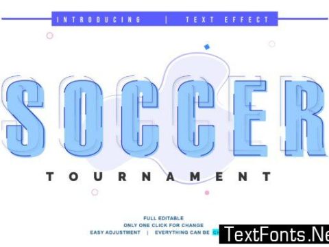 Soccer Text Effect Design Full Editable