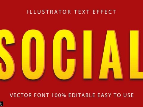 Social Yellow Text Effect