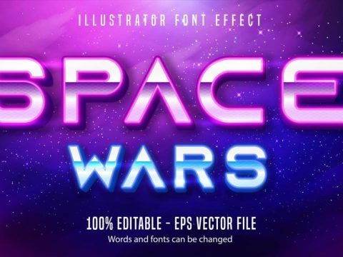 Space war text effect