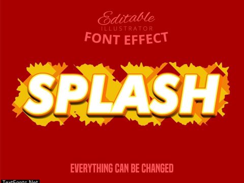 Splash bold text effect