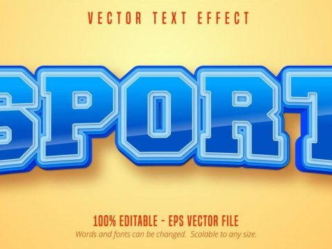 Sport style glossy text effect