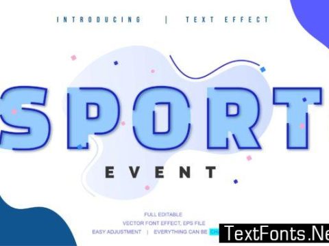 Sport Text Effect Design Editable Vector