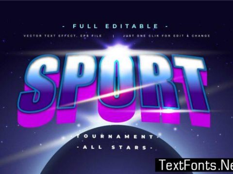 Sport Text Effect Editable Vector