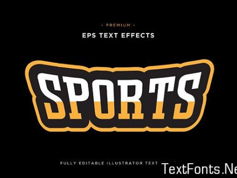 Sports Text Effect Logo